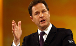 Clegg least popular since Foot