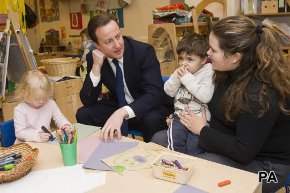 Political divide over childcare plans