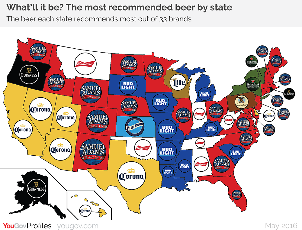 Summer S Up Each State S Most Recommended Brew Yougov