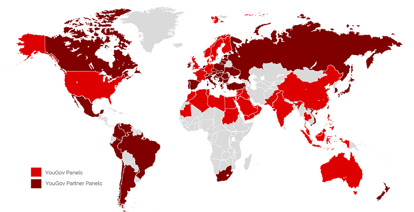 YouGov Global Panel Map